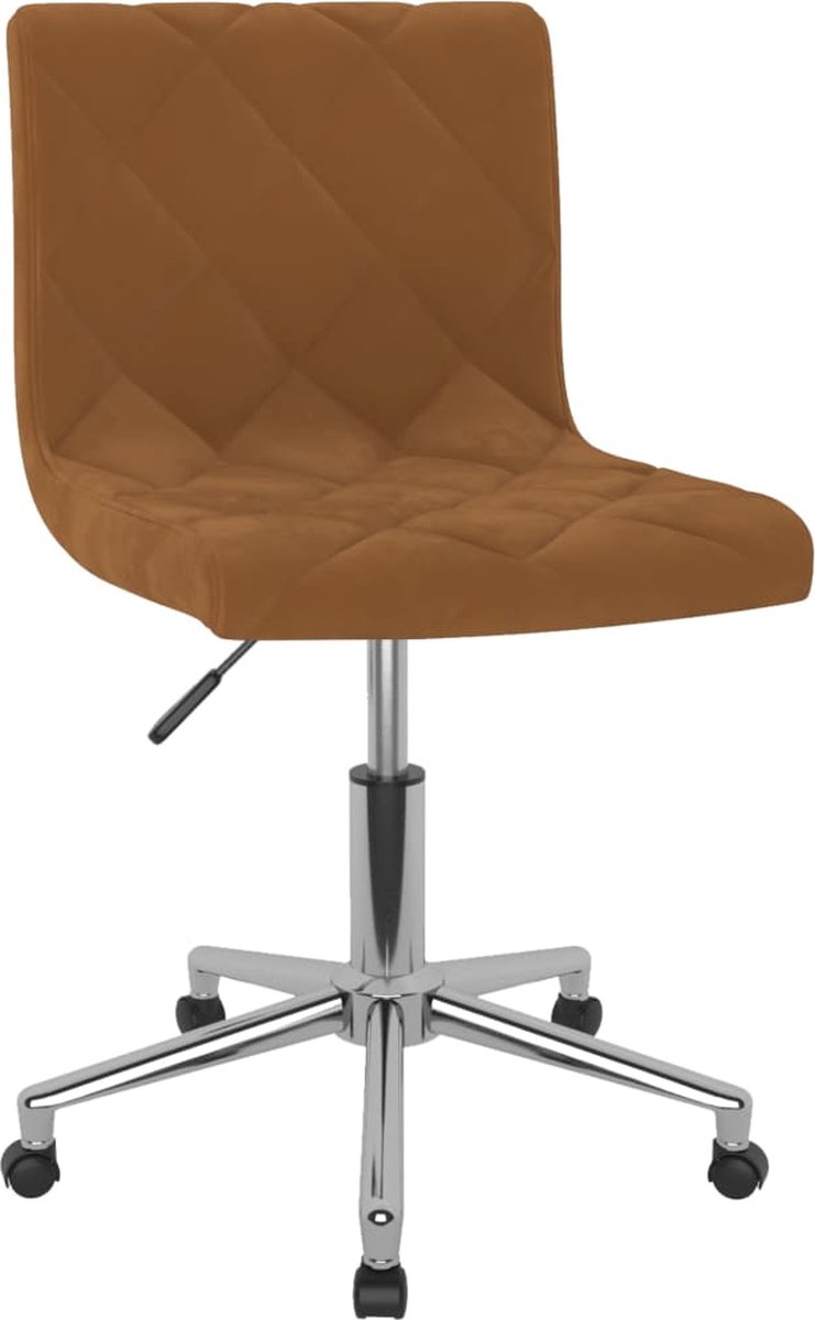 Vidaxl Eetkamerstoelen Draaibaar 4 St Fluweel - Bruin