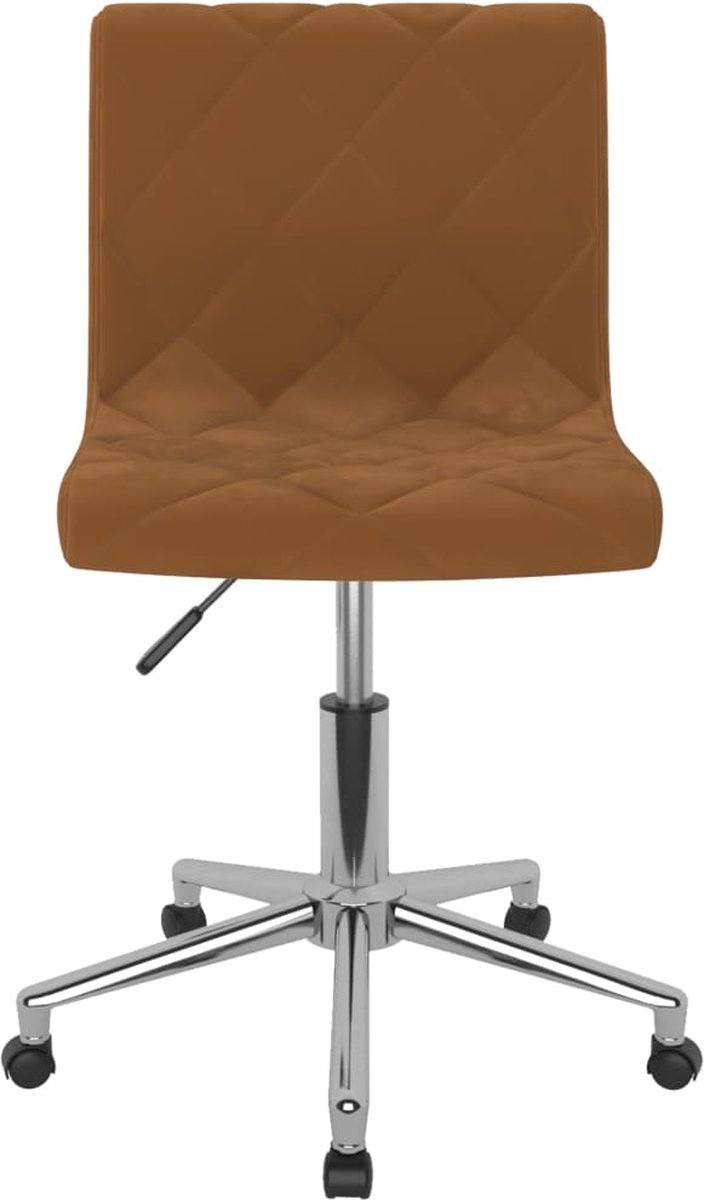 Vidaxl Eetkamerstoelen Draaibaar 4 St Fluweel - Bruin