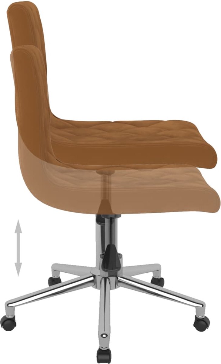 Vidaxl Eetkamerstoelen Draaibaar 4 St Fluweel - Bruin