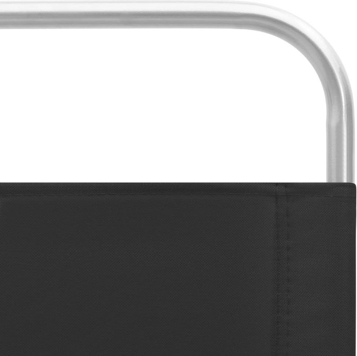 Vidaxl Strandstoelen 2 St Inklapbaar Stof - Zwart