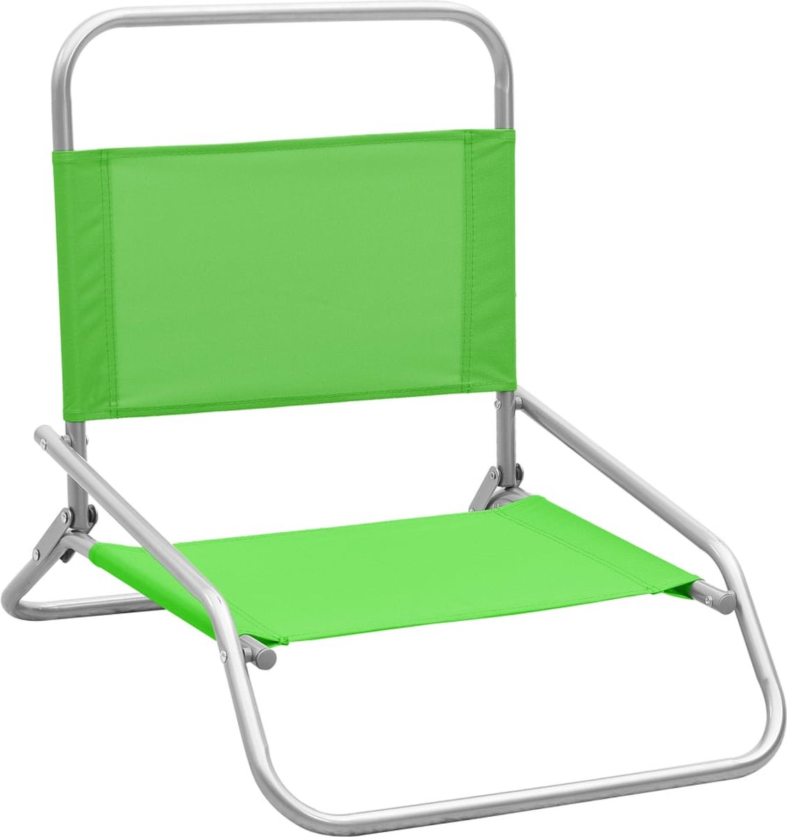 Vidaxl Strandstoelen 2 St Inklapbaar Stof - Groen