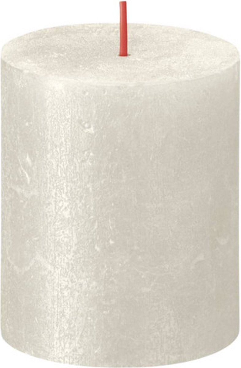 Bolsius Stompkaarsen Shimmer 6 St Rustiek 80x68 Mm Ivoorkleurig