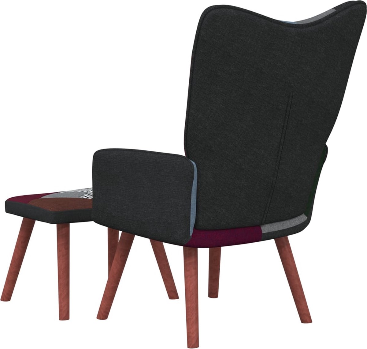 Vidaxl Relaxstoel Met Voetenbank Patchwork Stof