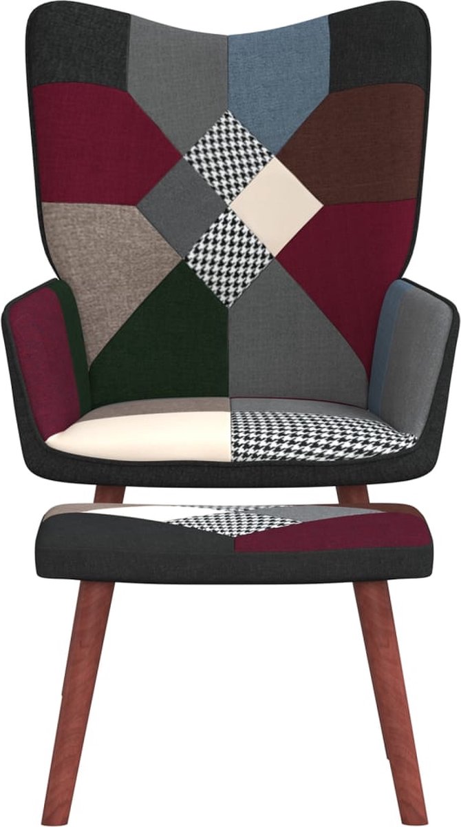 Vidaxl Relaxstoel Met Voetenbank Patchwork Stof