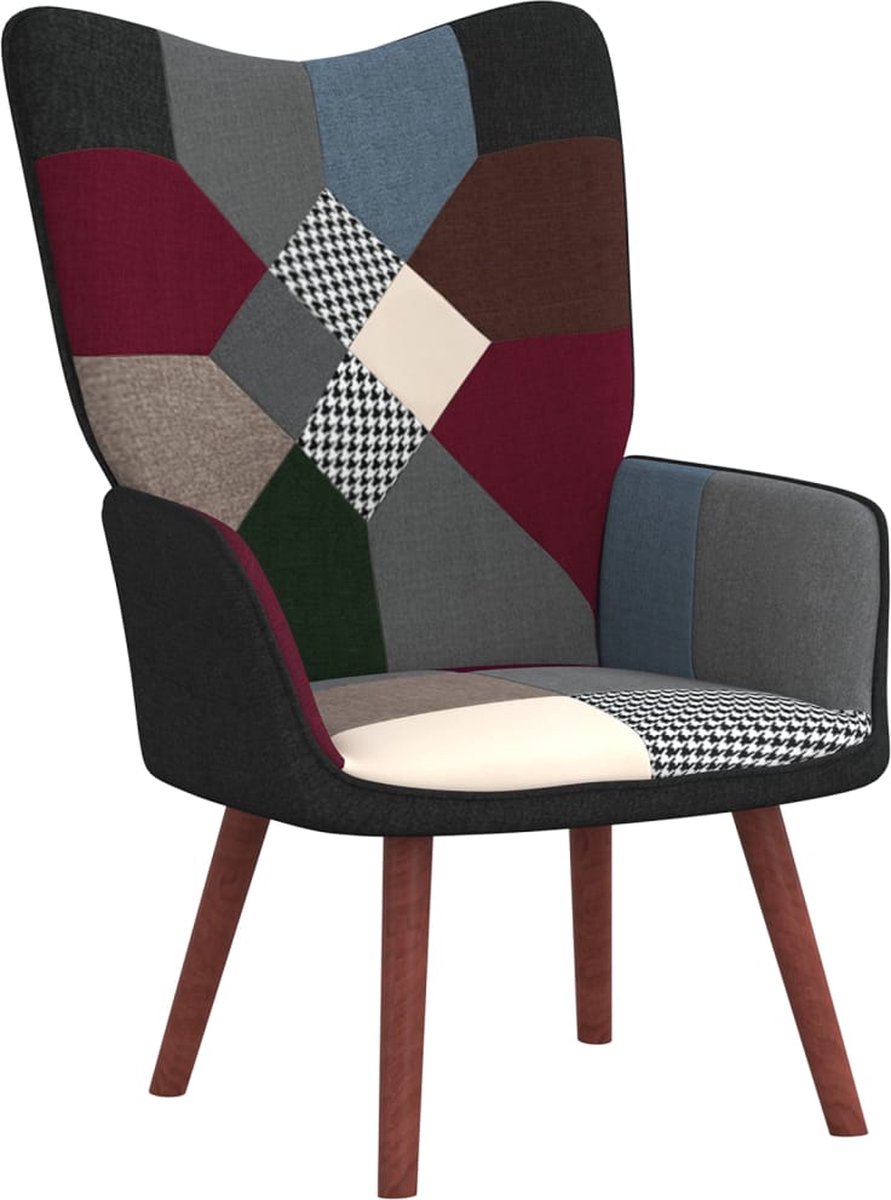 Vidaxl Relaxstoel Met Voetenbank Patchwork Stof