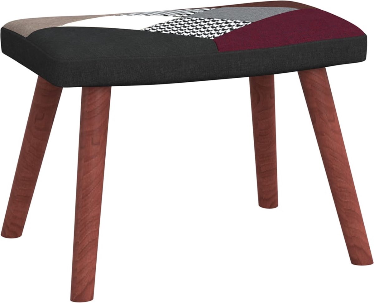 Vidaxl Relaxstoel Met Voetenbank Patchwork Stof