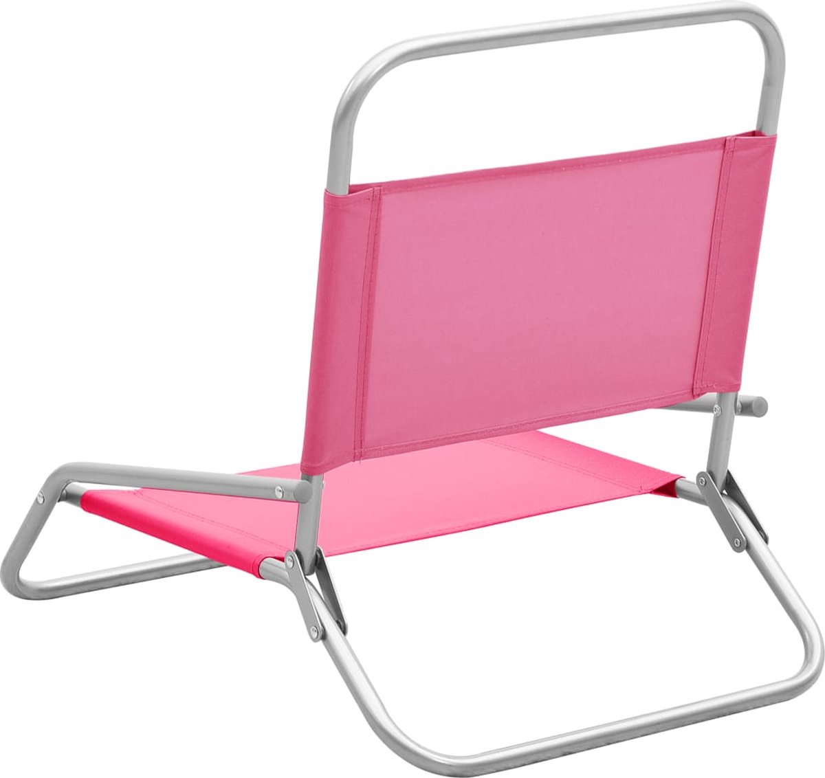 Vidaxl Strandstoelen 2 St Inklapbaar Stof - Roze