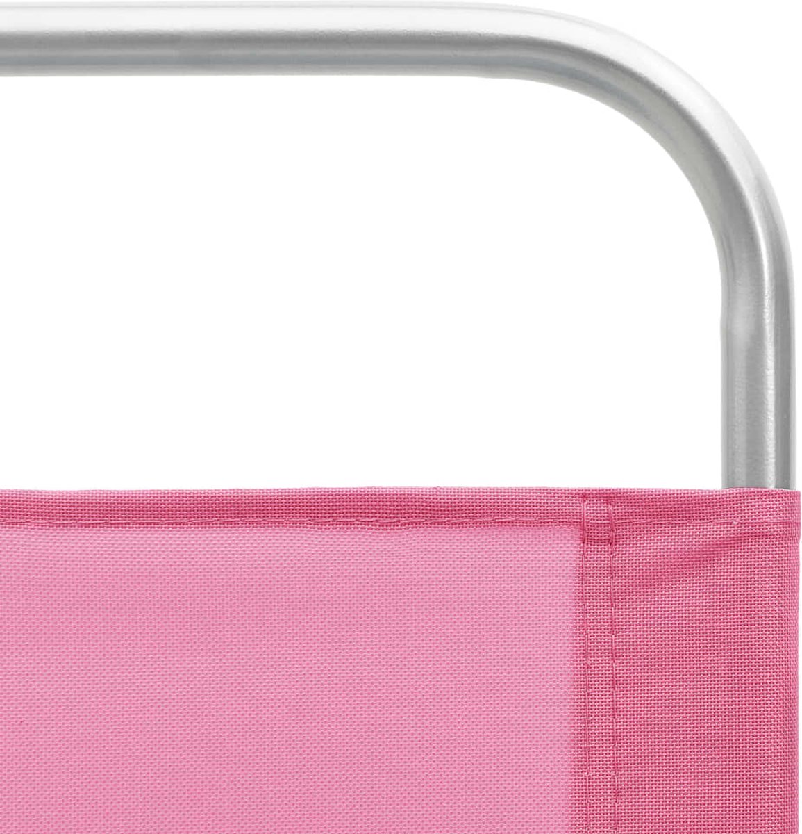 Vidaxl Strandstoelen 2 St Inklapbaar Stof - Roze