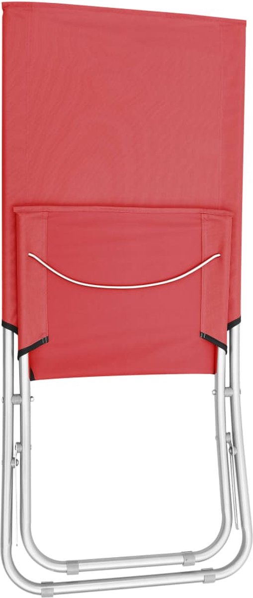 Vidaxl Strandstoelen 2 St Inklapbaar Stof - Rood