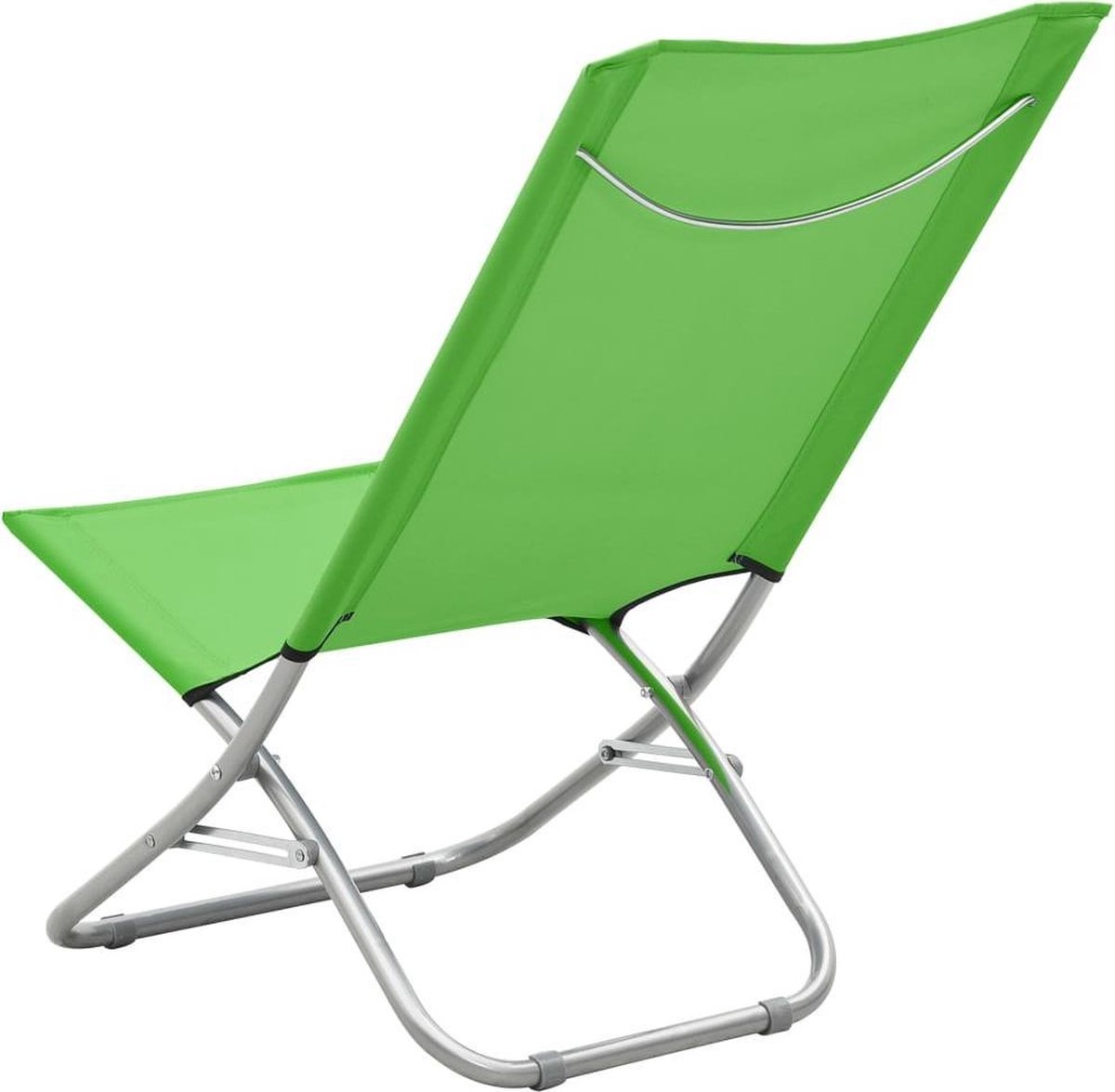 Vidaxl Strandstoelen 2 St Inklapbaar Stof - Groen