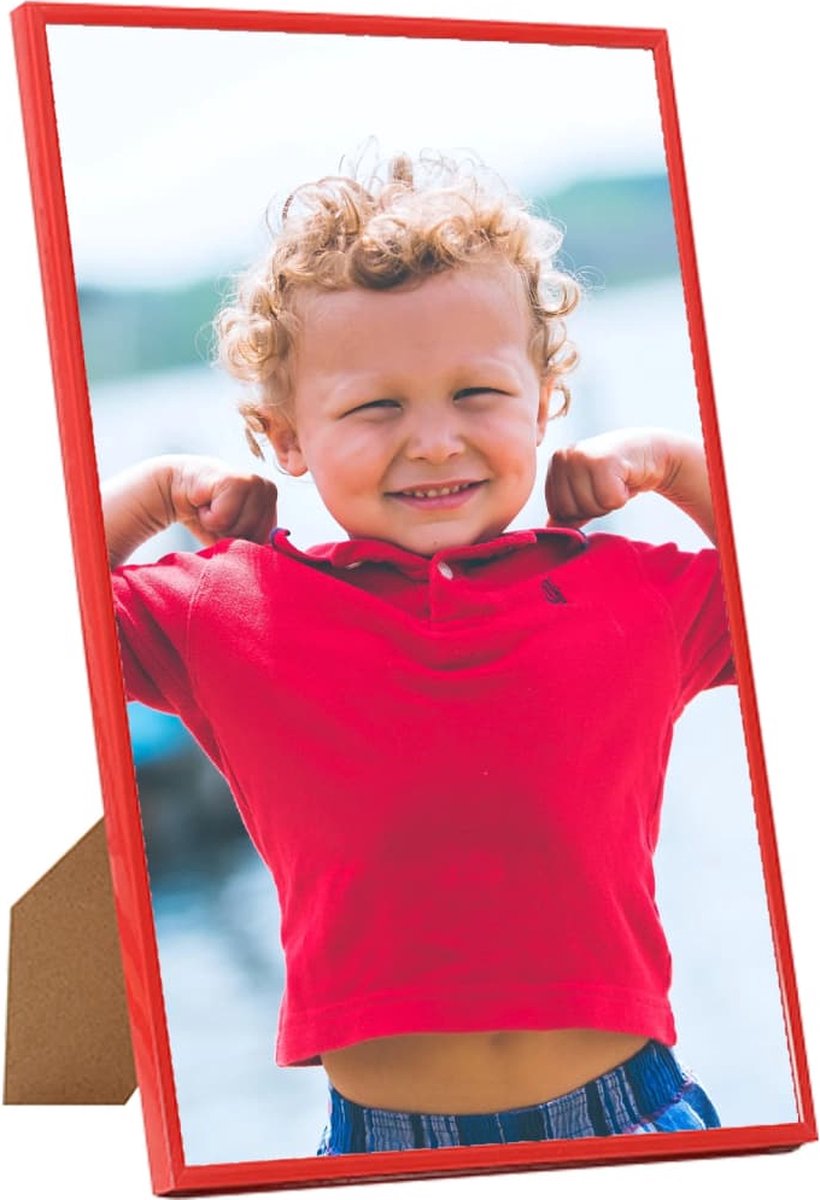 Vidaxl Fotolijsten 3 St Voor Wand Of Tafel 13x18 Cm Mdf - Rood
