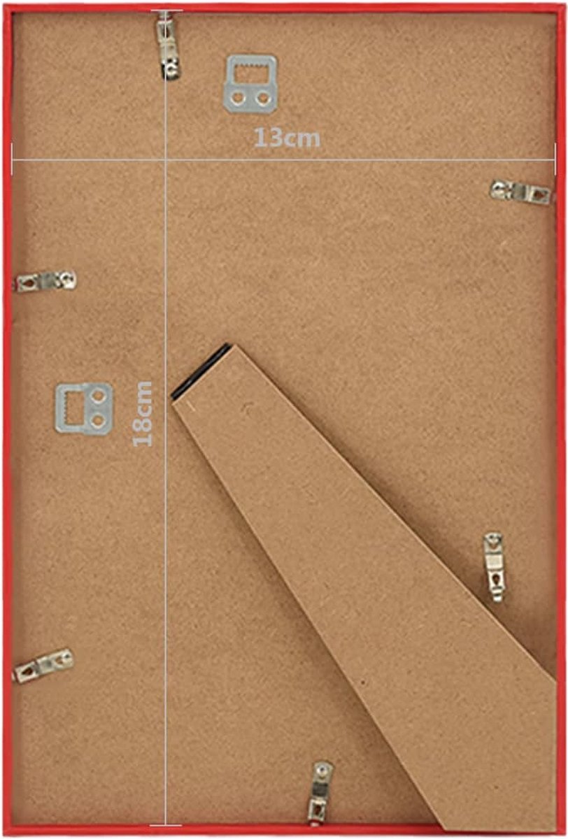 Vidaxl Fotolijsten 3 St Voor Wand Of Tafel 13x18 Cm Mdf - Rood