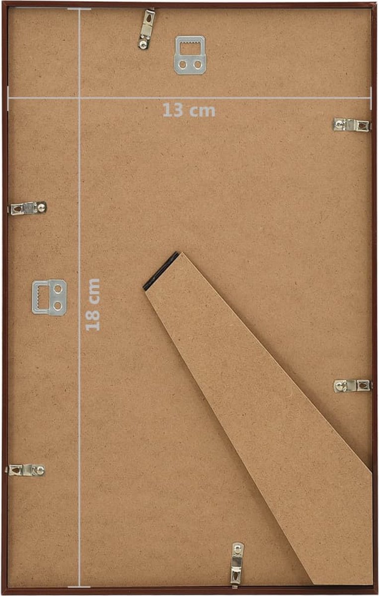 Vidaxl Fotolijsten 3 St Voor Wand Of Tafel 13x18 Cm Mdf Bronskleurig - Bruin