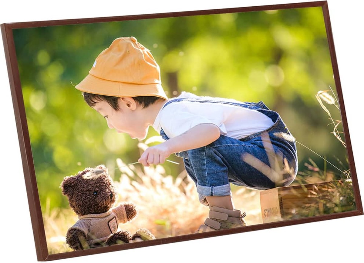 Vidaxl Fotolijsten 3 St Voor Wand Of Tafel 13x18 Cm Mdf Bronskleurig - Bruin
