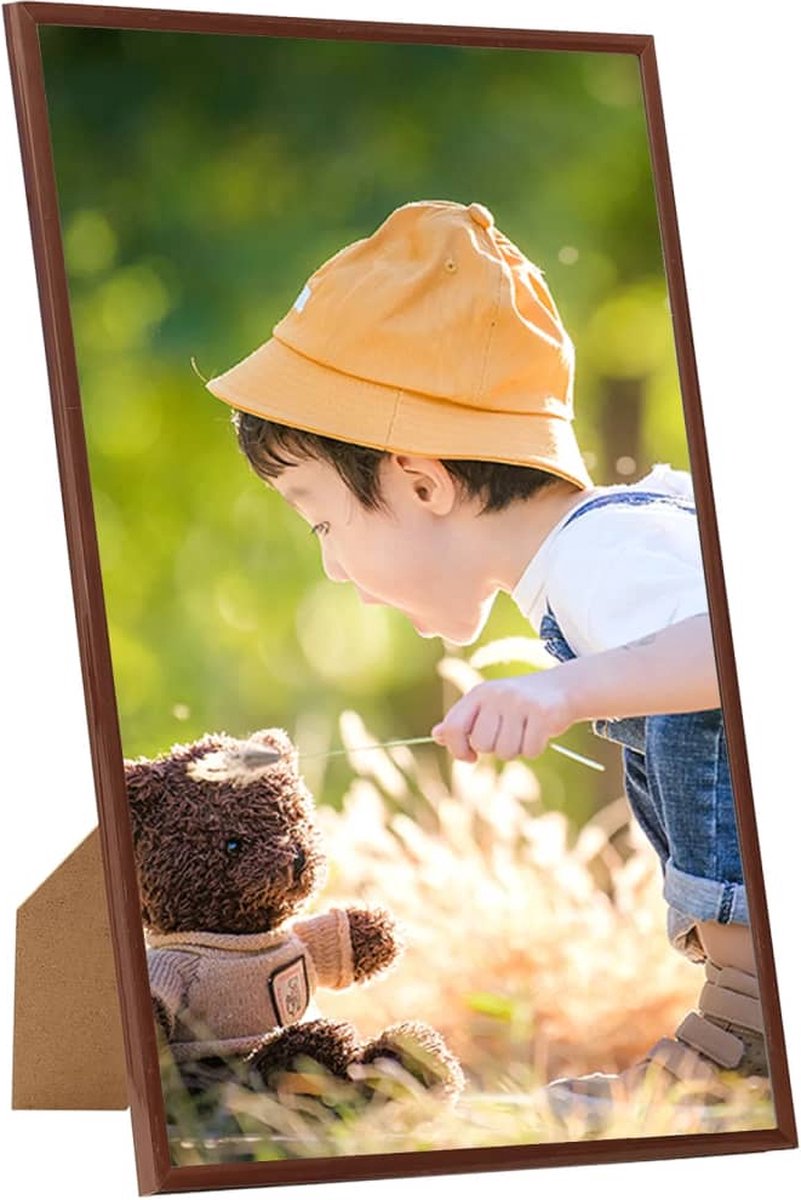 Vidaxl Fotolijsten 3 St Voor Wand Of Tafel 13x18 Cm Mdf Bronskleurig - Bruin