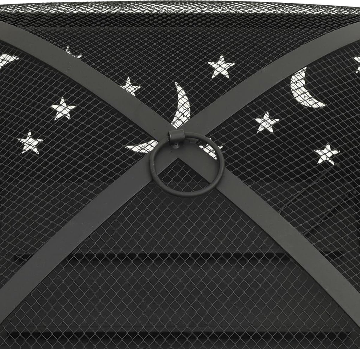 Vidaxl Vuurplaats Met Pook Xxl 62 Cm Staal - Zwart