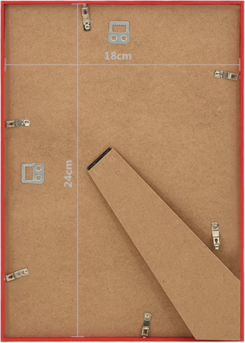 Vidaxl Fotolijsten 3 St Voor Wand Of Tafel 18x24 Cm Mdf - Rood