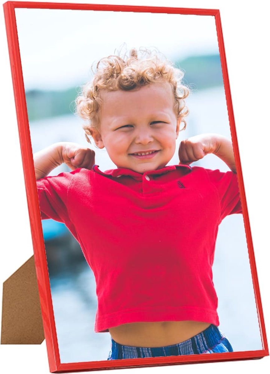 Vidaxl Fotolijsten 3 St Voor Wand Of Tafel 18x24 Cm Mdf - Rood