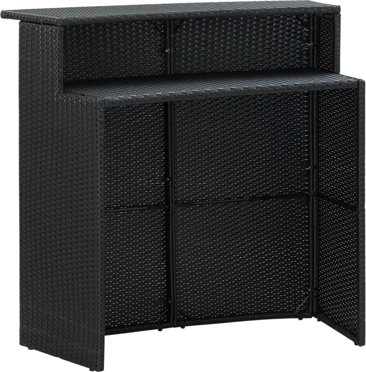 Vidaxl Tuinbartafel 120x55x110 Cm Poly Rattan - Zwart