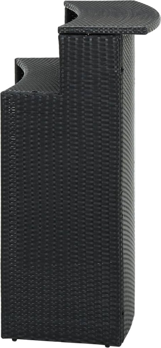 Vidaxl Tuinbartafel 120x55x110 Cm Poly Rattan - Zwart