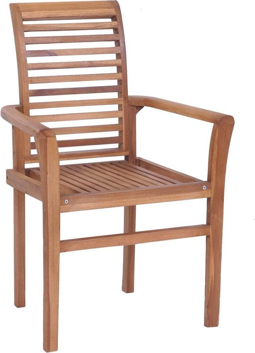 Vidaxl Eetkamerstoelen 2 St Met Antracietkleurige Kussens Massief Teakhout - Grijs