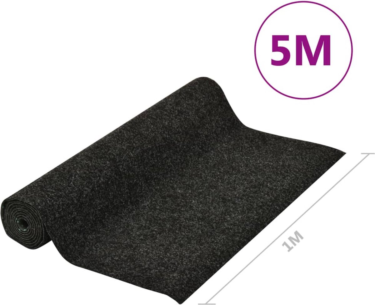 Vidaxl Kunstgras Met Noppen 5x1 M Antraciet