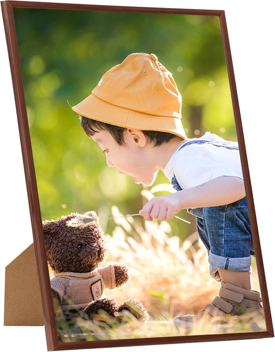 Vidaxl Fotolijsten 3 St Voor Wand Of Tafel 40x50 Cm Mdf Bronskleurig - Bruin