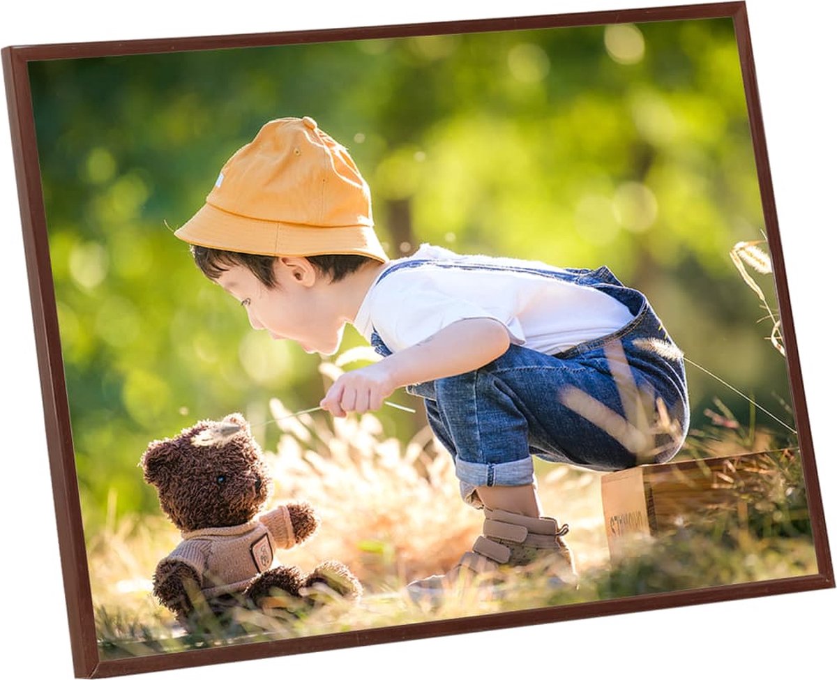 Vidaxl Fotolijsten 3 St Voor Wand Of Tafel 40x50 Cm Mdf Bronskleurig - Bruin