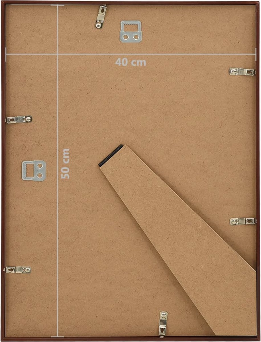 Vidaxl Fotolijsten 3 St Voor Wand Of Tafel 40x50 Cm Mdf Bronskleurig - Bruin