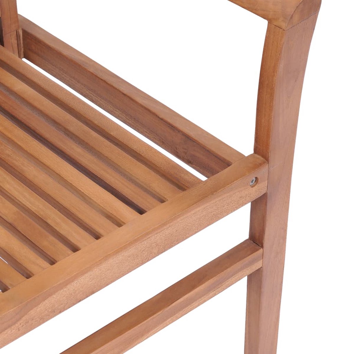 Vidaxl Eetkamerstoelen 2 St Met Crèmewitte Kussens Massief Teakhout
