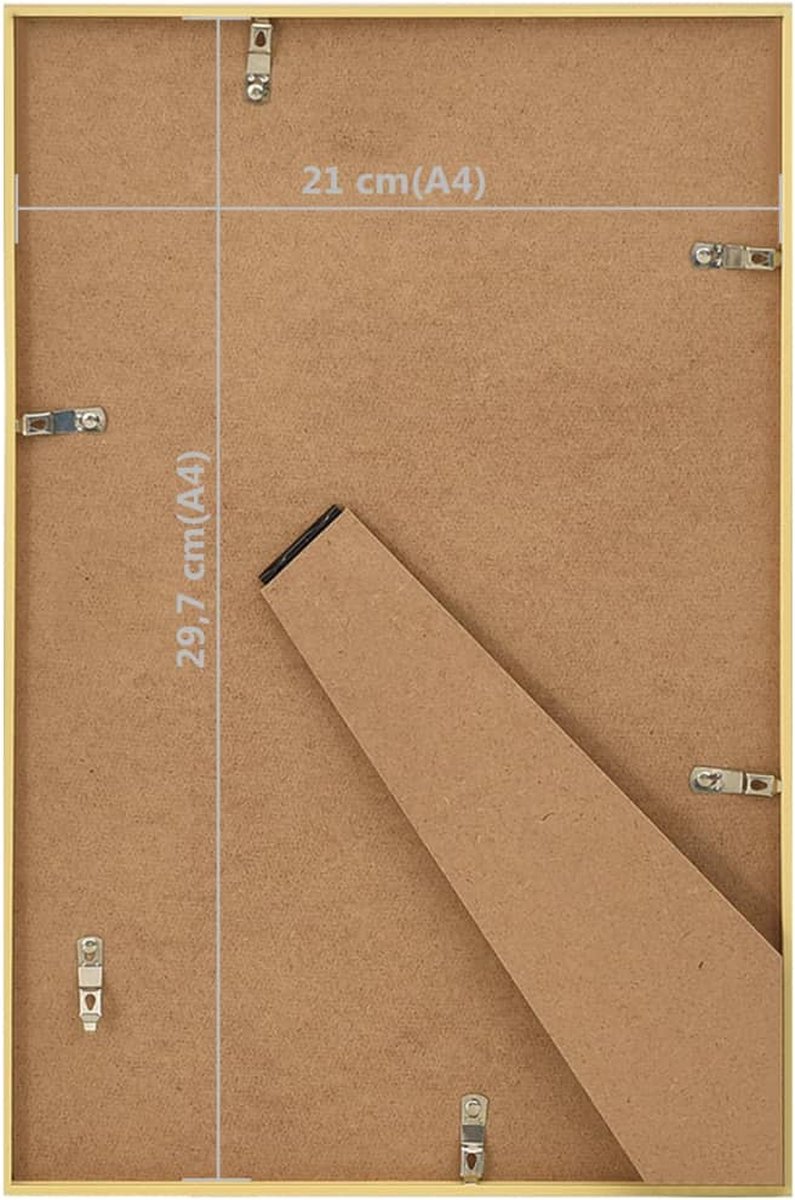 Vidaxl Fotolijsten 3 St Voor Wand Of Tafel 21x29,7 Cm Mdfkleurig - Goud