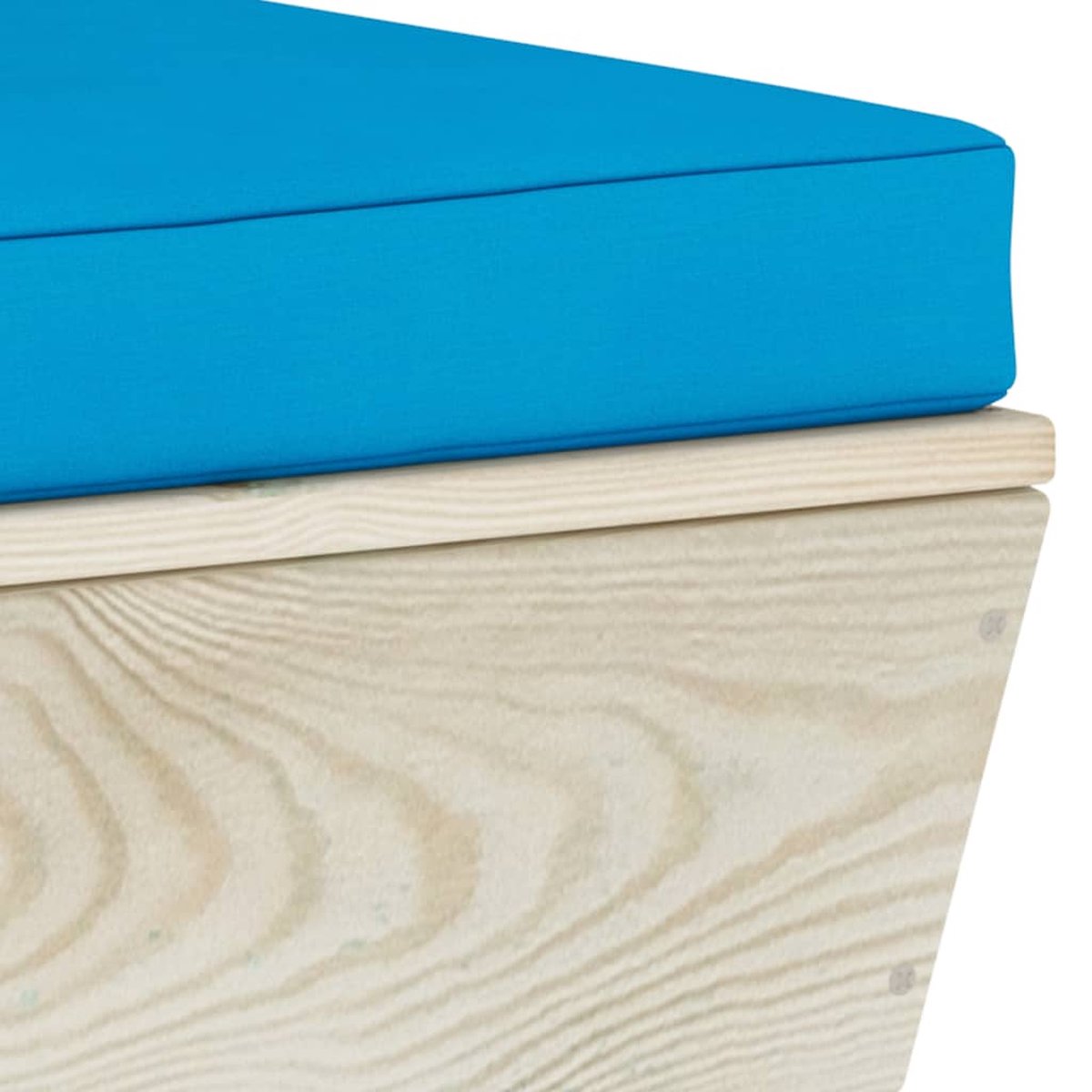 Vidaxl Tuinhoekbank Met Kussens Pallet Geïmpregneerd Vurenhout - Blauw