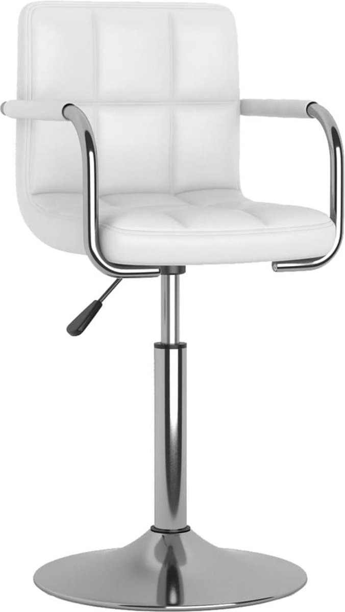 Vidaxl Eetkamerstoelen 2 St Draaibaar Kunstleer - Wit