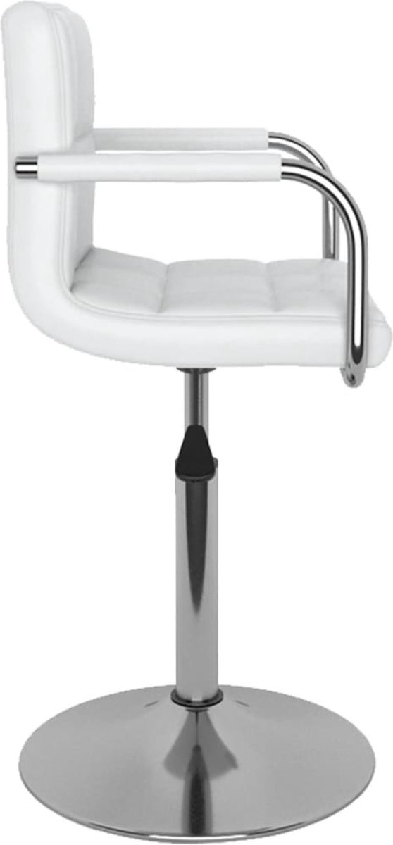 Vidaxl Eetkamerstoelen 2 St Draaibaar Kunstleer - Wit