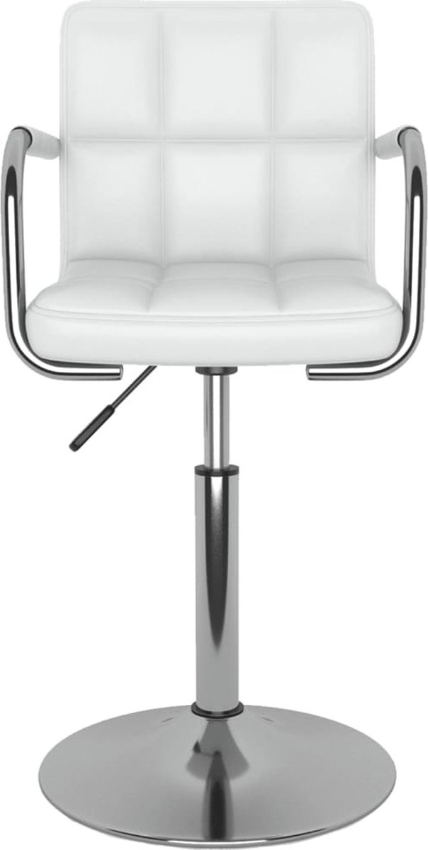 Vidaxl Eetkamerstoelen 2 St Draaibaar Kunstleer - Wit