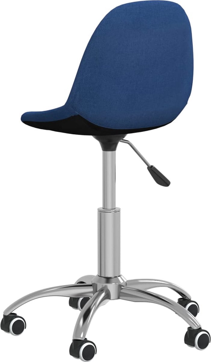Vidaxl Eetkamerstoelen Draaibaar 4 St Stof - Blauw