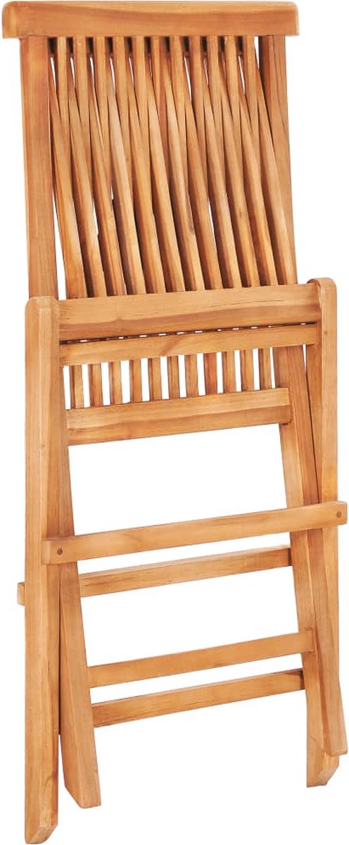 Vidaxl 3-delige Bistroset Met Crèmekleurige Kussens Massief Teakhout