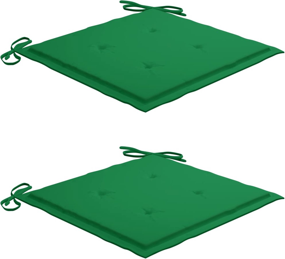 Vidaxl 3-delige Bistroset Mete Kussens Massief Teakhout - Groen