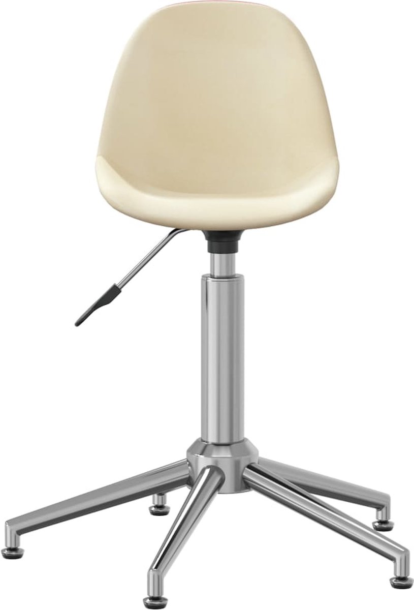 Vidaxl Eetkamerstoelen Draaibaar 4 St Stof Crèmekleurig