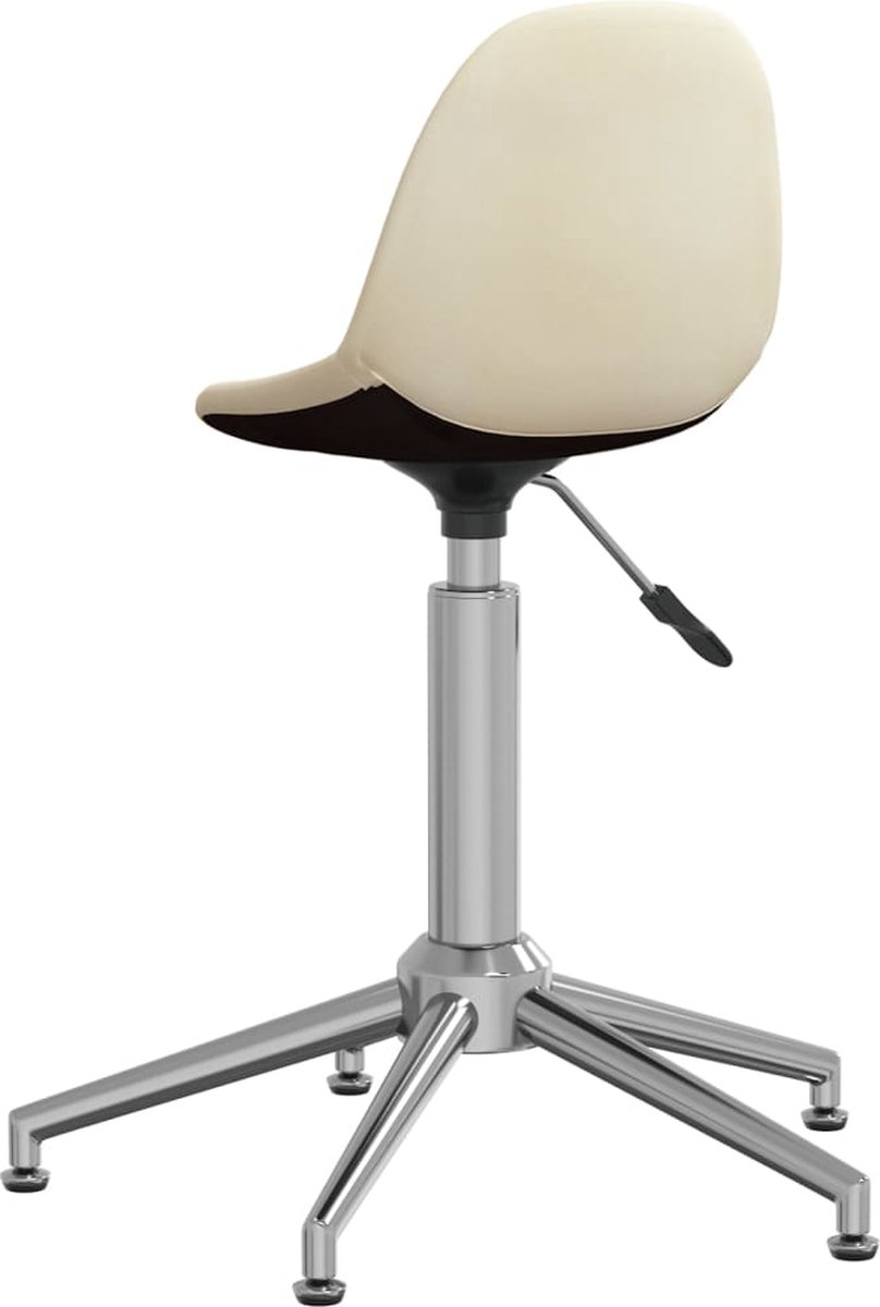 Vidaxl Eetkamerstoelen Draaibaar 4 St Stof Crèmekleurig