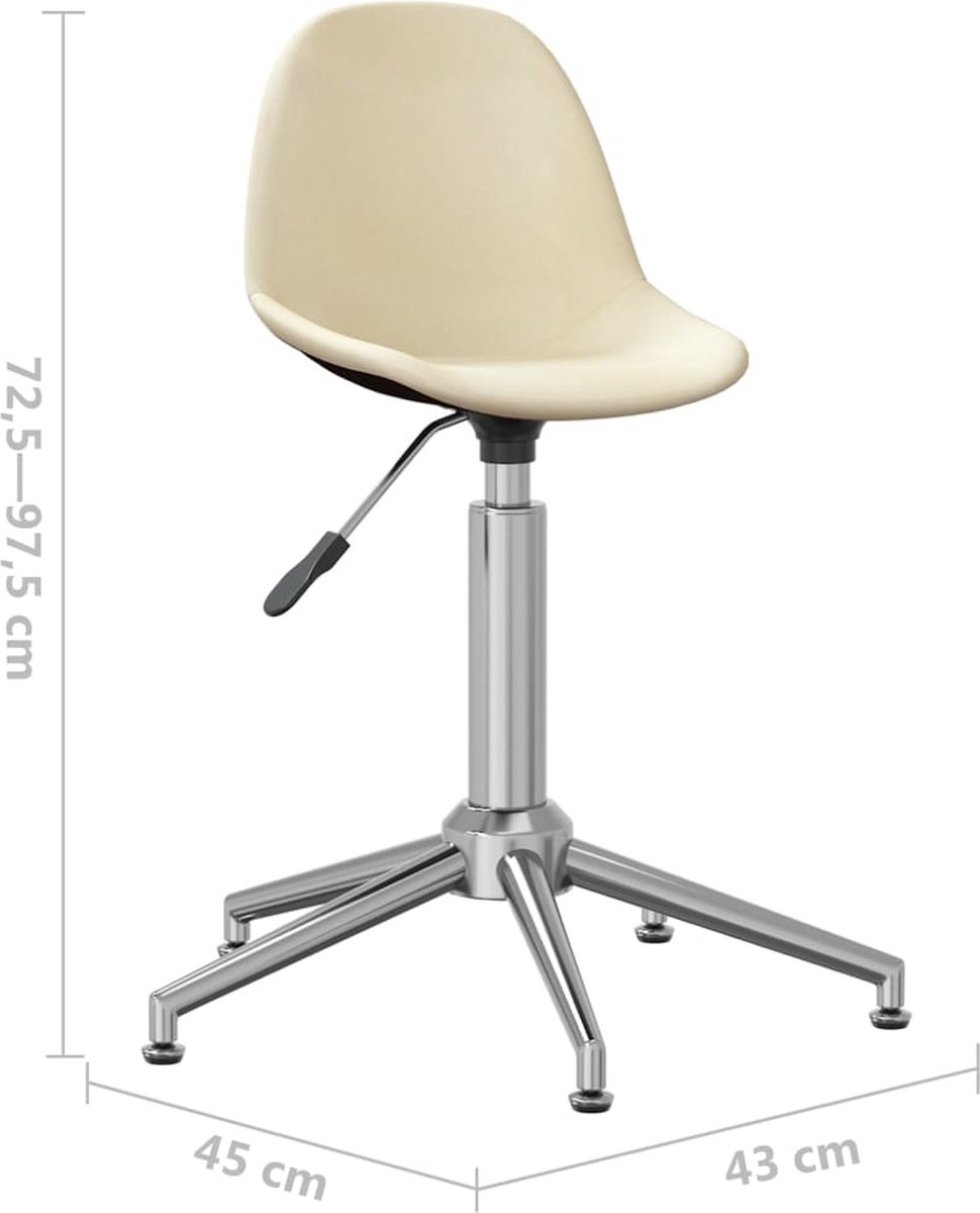 Vidaxl Eetkamerstoelen Draaibaar 4 St Stof Crèmekleurig