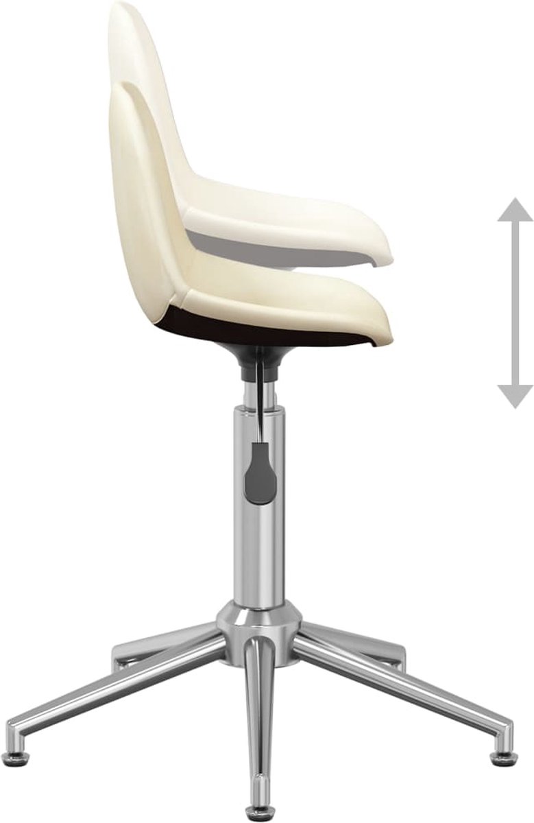 Vidaxl Eetkamerstoelen Draaibaar 4 St Stof Crèmekleurig
