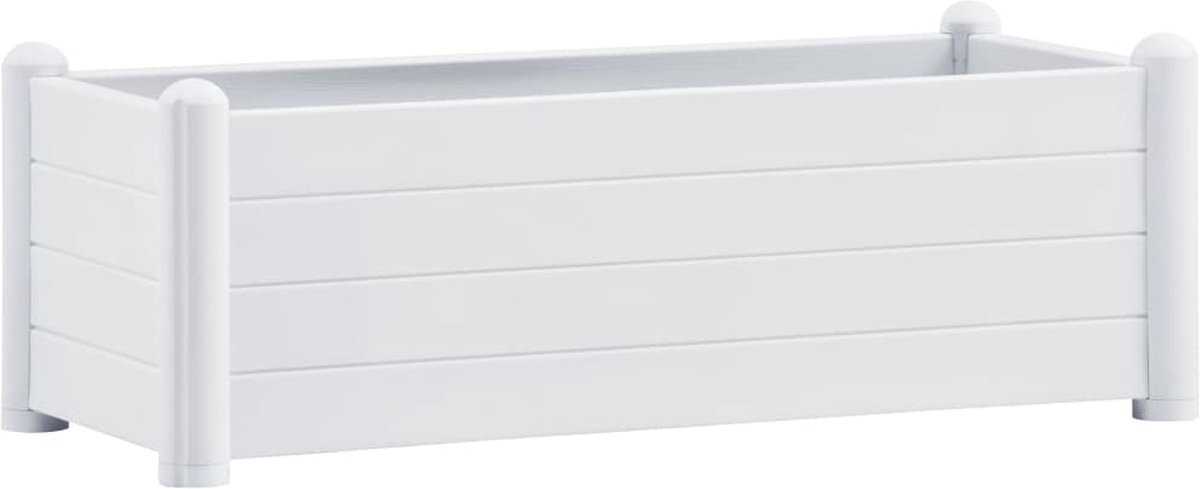 Vidaxl Plantenbak Verhoogd 100x43x35 Cm Pp - Wit