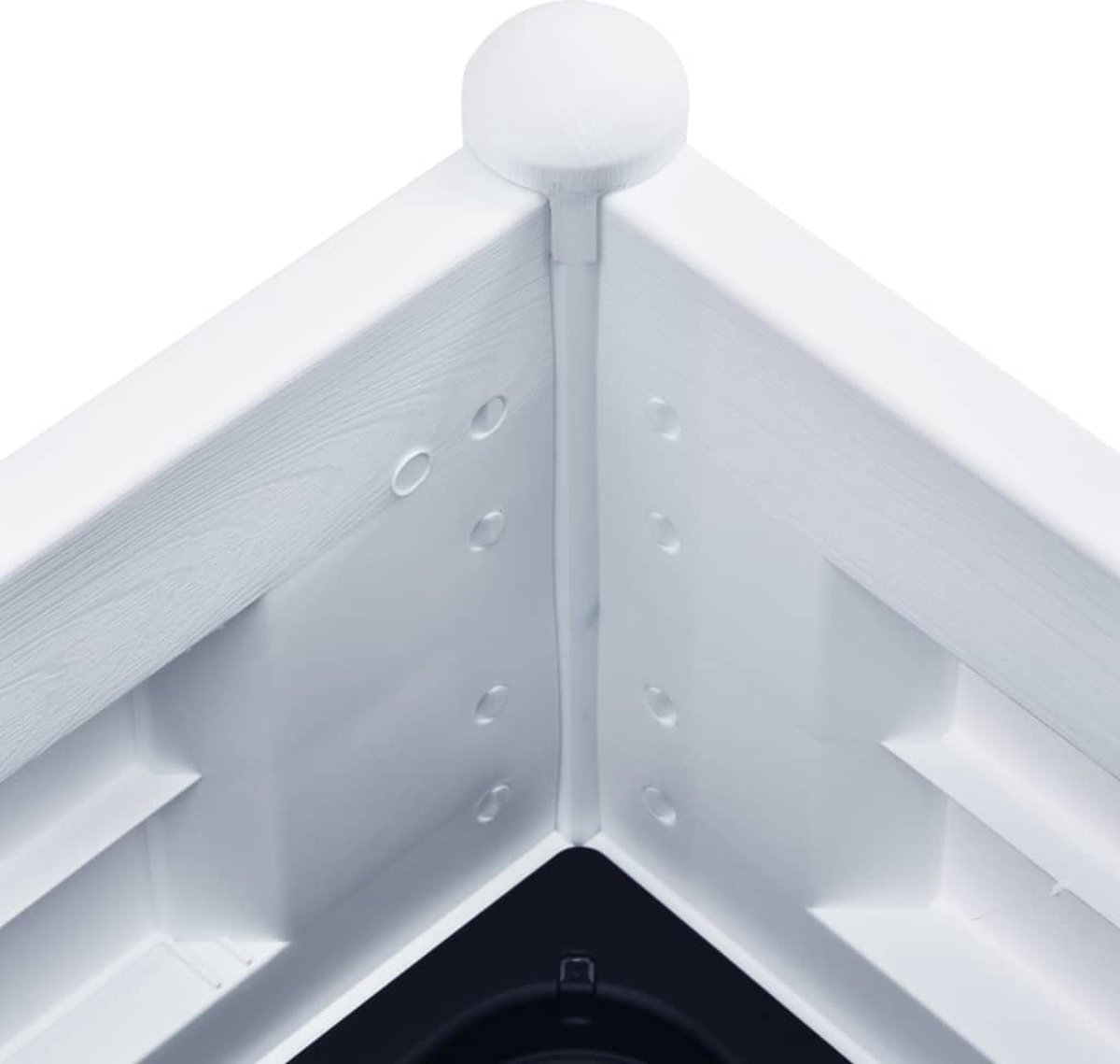 Vidaxl Plantenbak Verhoogd 100x43x35 Cm Pp - Wit