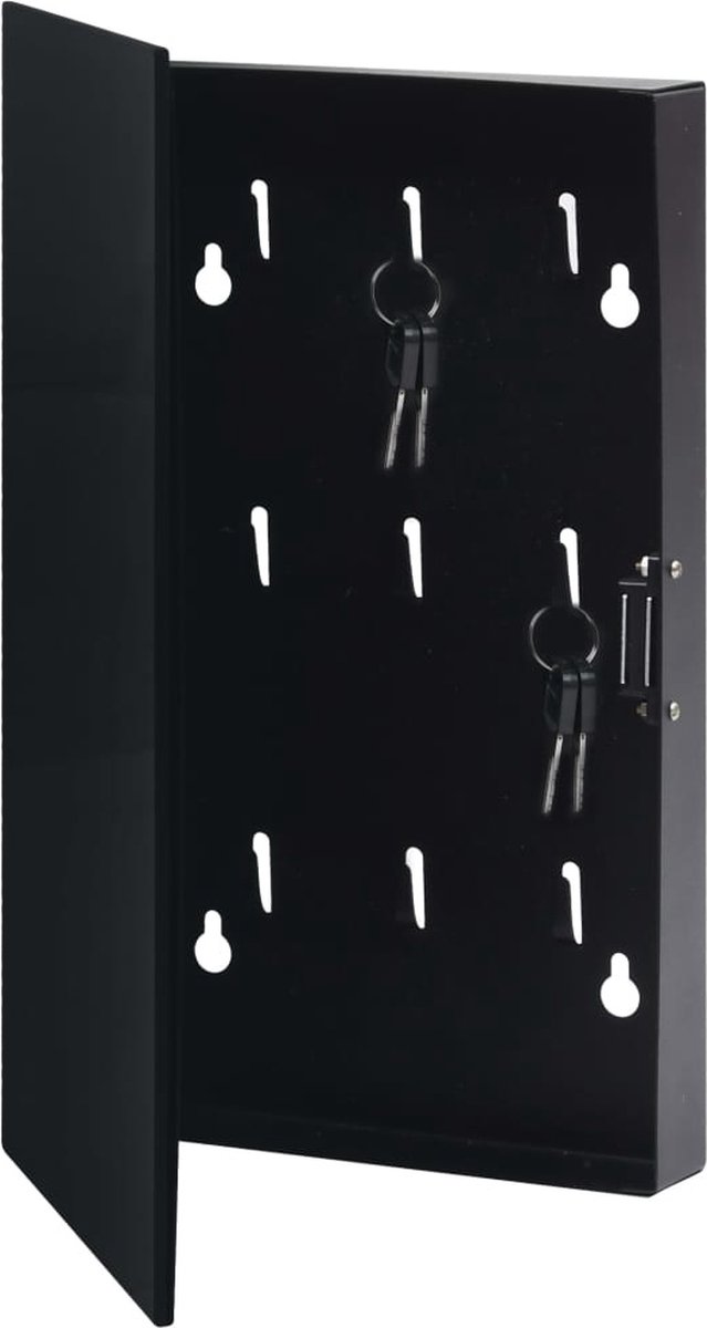 Vidaxl Sleutelkast Met Magneetbord 30x20x5,5 Cm - Zwart