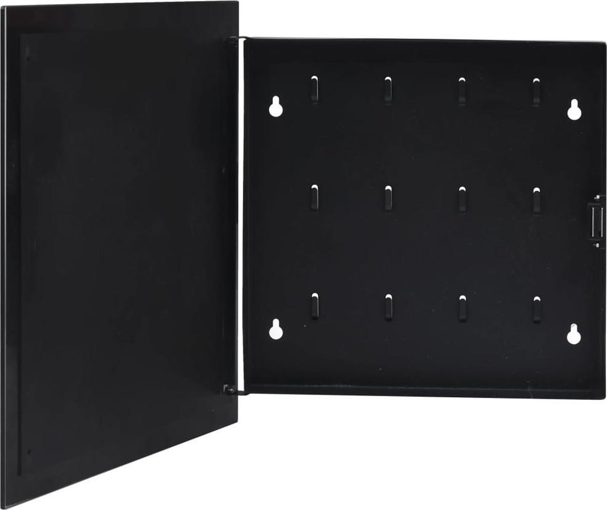 Vidaxl Sleutelkast Met Magneetbord 35x35x5,5 Cm - Zwart