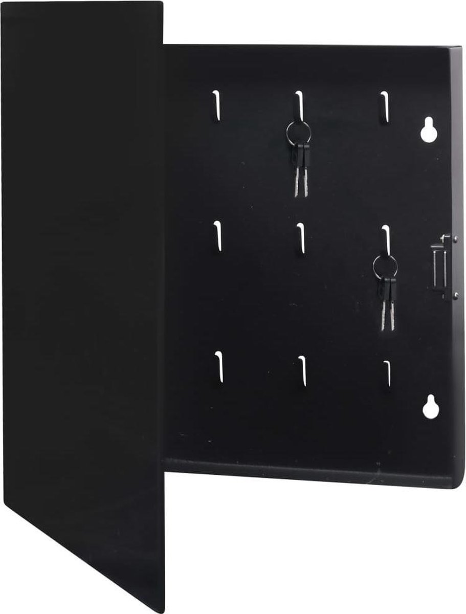 Vidaxl Sleutelkast Met Magneetbord 35x35x5,5 Cm - Zwart