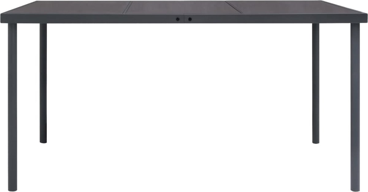 Vidaxl 7-delige Tuinset Staal Antracietkleurig - Grijs