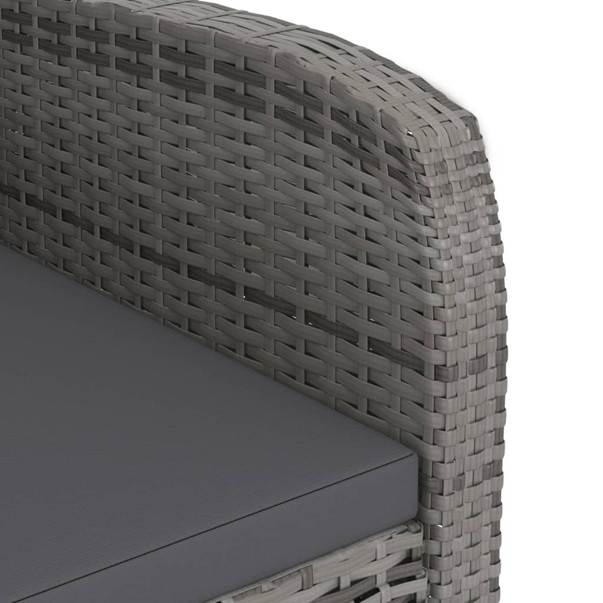 Vidaxl 9-delige Tuinset Met Kussens Poly Rattan - Grijs