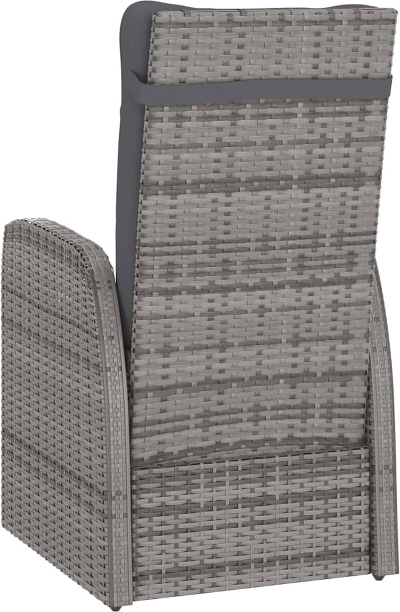 Vidaxl 9-delige Tuinset Met Kussens Poly Rattan - Grijs